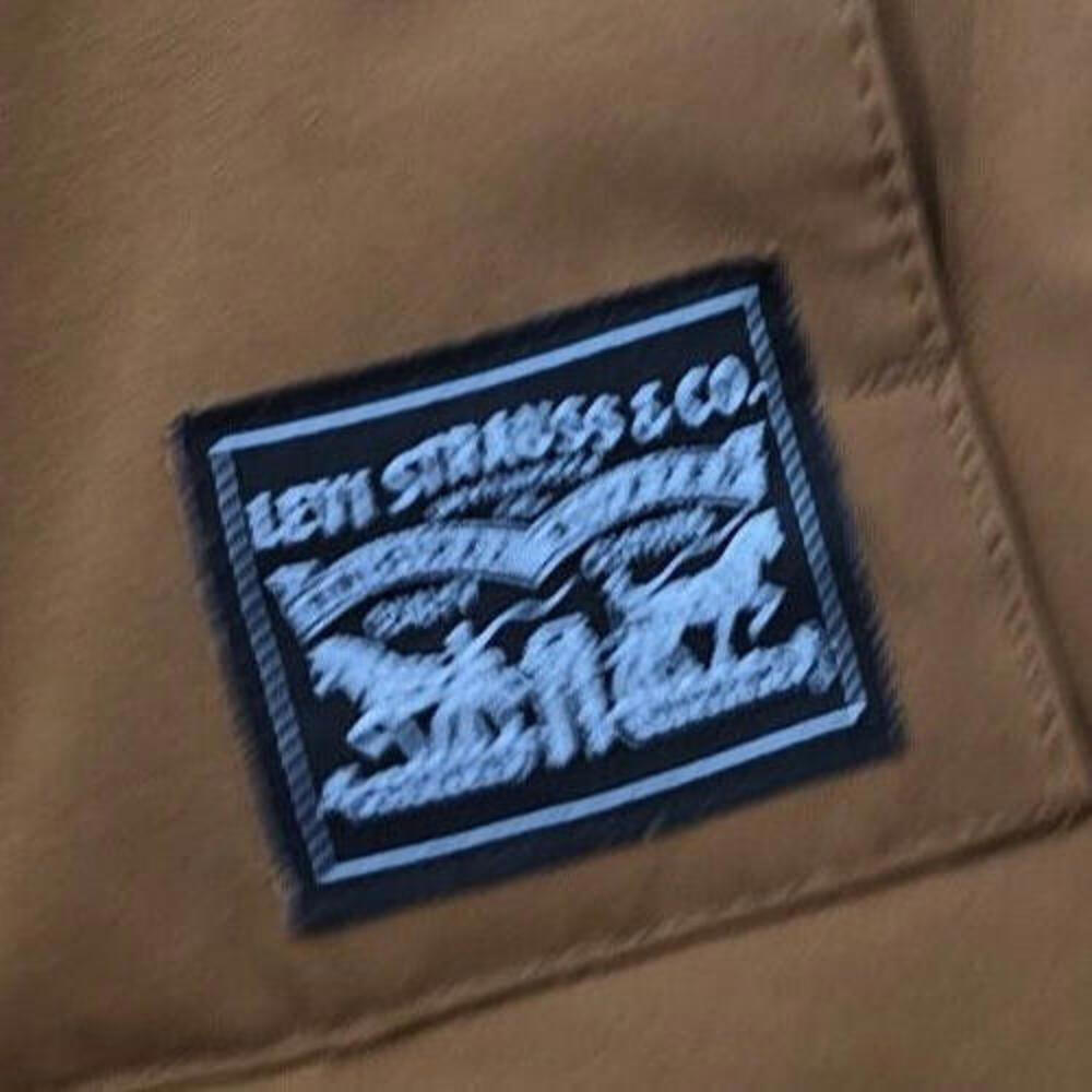 Men's Levi's Quilted Four‎ Pocket Parka Hoody Jacket-Worker Brown-L - Picture 6 of 10